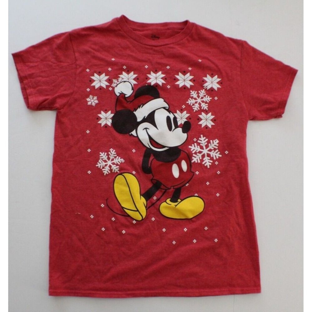 Disney Mickey Mouse Holiday‎ Themed Red Shirt - Size Small